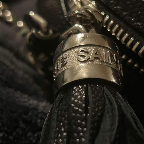 YSL Lou Mini Matelasse Leather Camera Bag Black & Silver Hardware - Picture 13 of 15